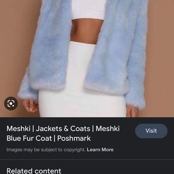 Meshki Ice Blue Fur Coat💎 - Picture 5 of 5